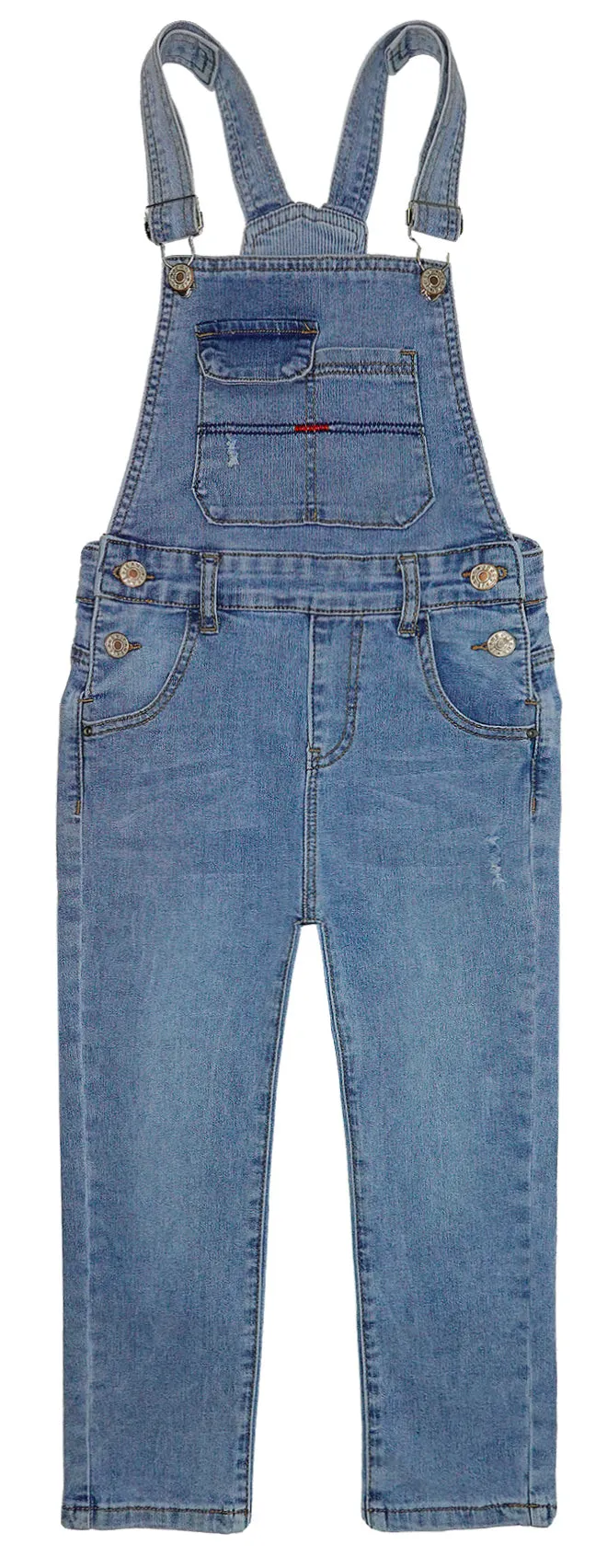 Wearproof Fit Soft Jeans Ripped Bib Pocket Fashion Denim Overalls