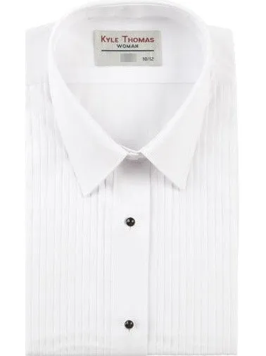 Woman's Tuxedo Shirt with Laydown Collar