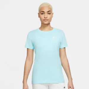 Women's Nike Essential Embroidered Logo Club Tee (Copa Blue)(DN2394-482)(Standard Fit)