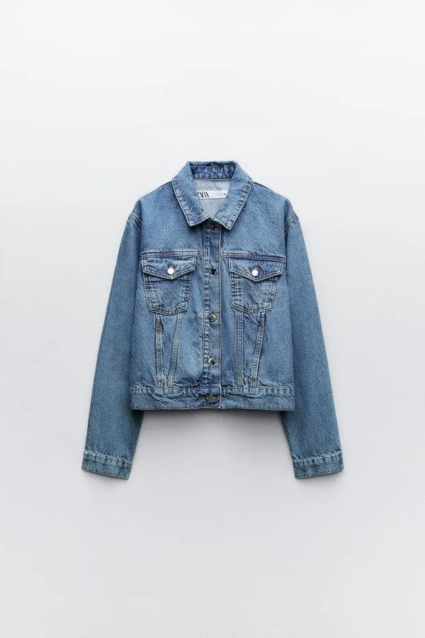 Zara Denim  Premium Classic Denim Jacket