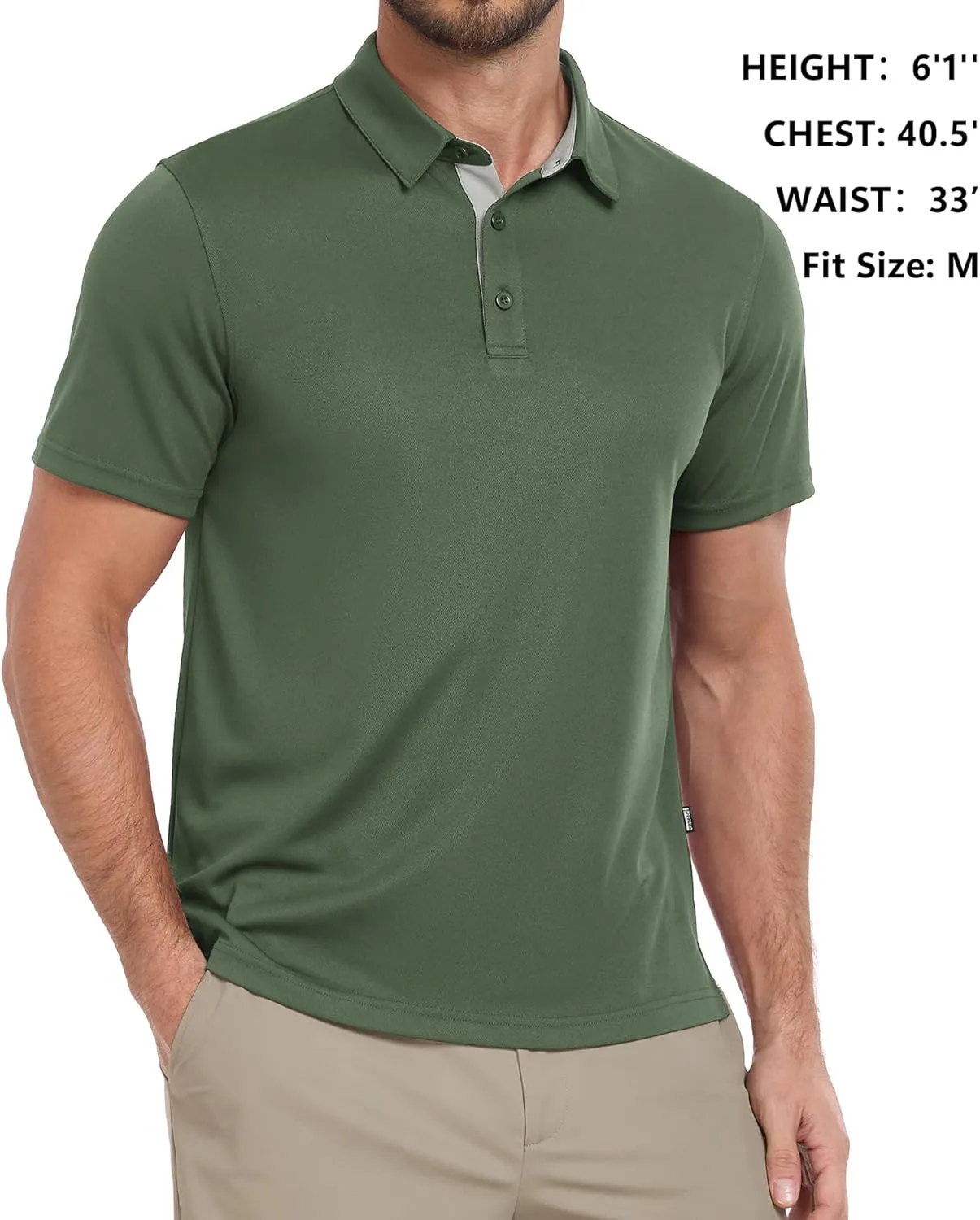 ZITY Mens Golf Shirts Short Sleeve Polo Performance Moisture Wicking Dry Fit Collared Shirts for Casual Bussiness