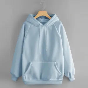 ZWRXW Women's Oversized Hoodies Drawstring Long Sleeve Basic Sweatshirt Casual Loose Fleece Pullover Trendy Teens Preppy Tops